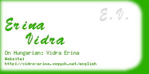 erina vidra business card